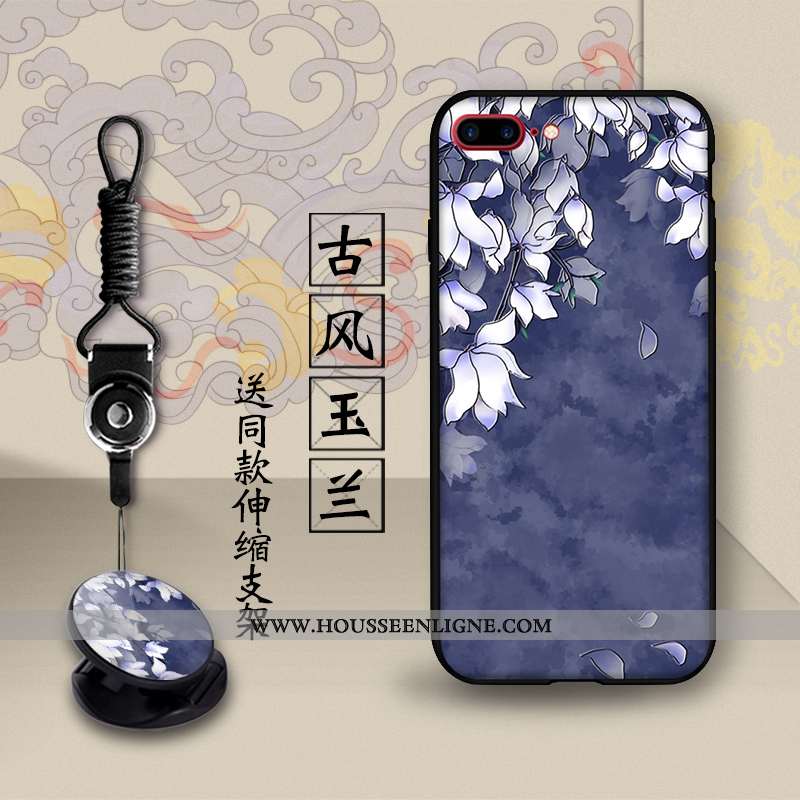 Housse iPhone 8 Plus Protection Créatif Dimensionnel Support Téléphone Portable Étui Noir