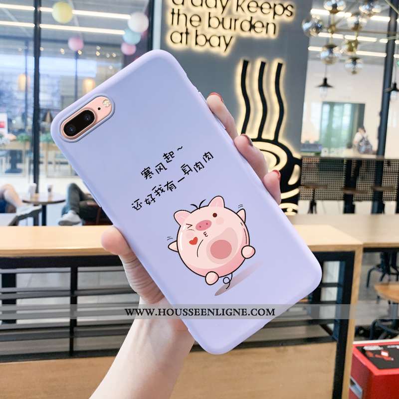 Housse iPhone 8 Plus Protection Tendance Téléphone Portable Étui Silicone Tout Compris Coque Rose