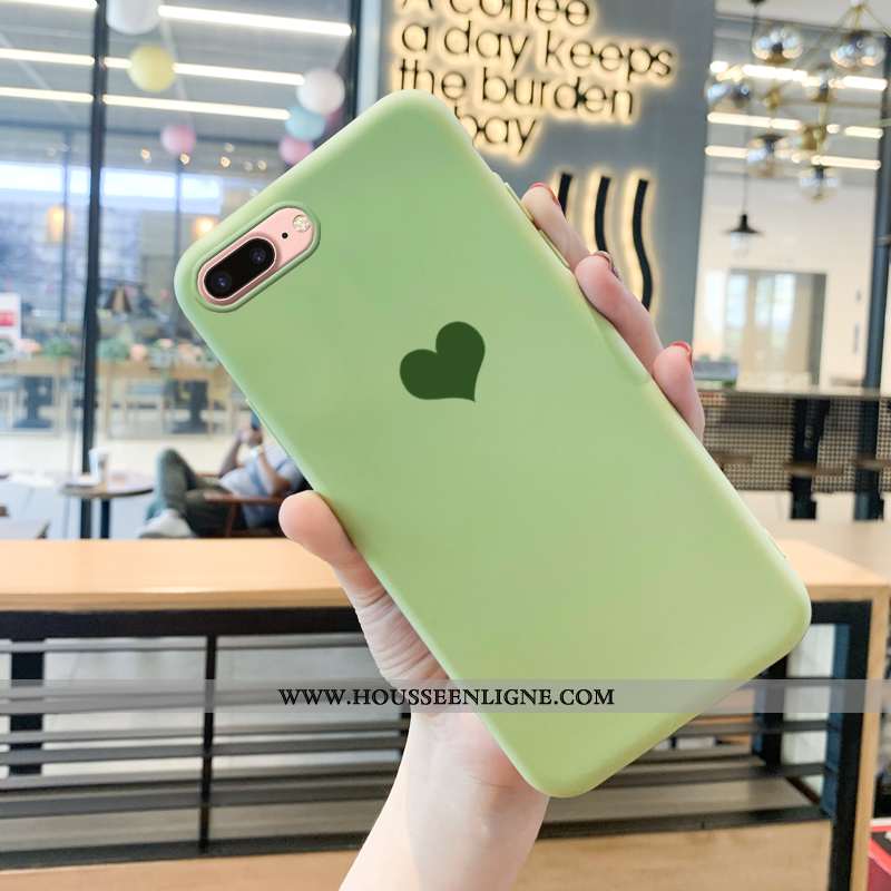 Housse iPhone 8 Plus Protection Tendance Téléphone Portable Étui Silicone Tout Compris Coque Rose