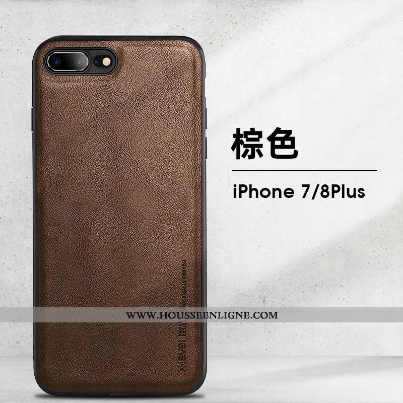 Housse iPhone 8 Plus Protection Vintage Incassable Coque Téléphone Portable Tendance Modèle Fleurie 