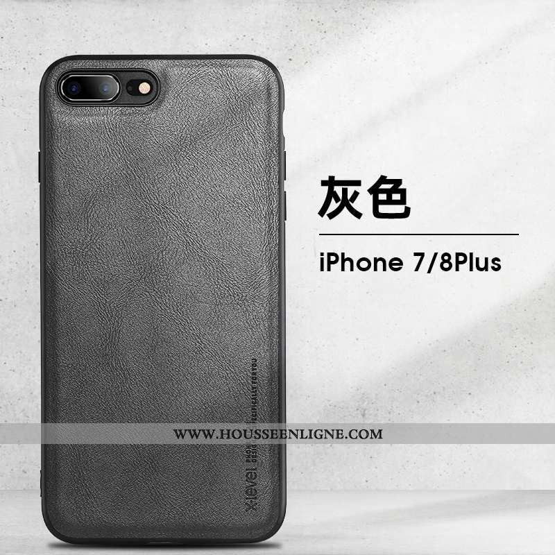 Housse iPhone 8 Plus Protection Vintage Incassable Coque Téléphone Portable Tendance Modèle Fleurie 