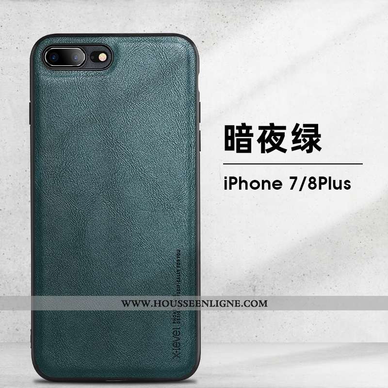 Housse iPhone 8 Plus Protection Vintage Incassable Coque Téléphone Portable Tendance Modèle Fleurie 