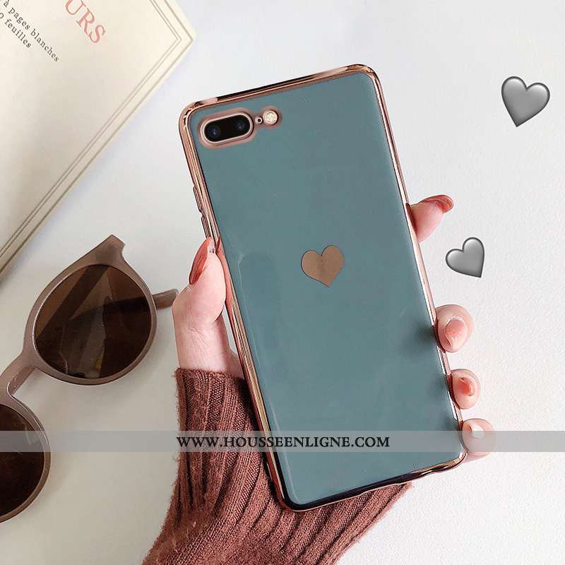 Housse iPhone 8 Plus Silicone Tendance Rouge Tout Compris Étui Placage Coque