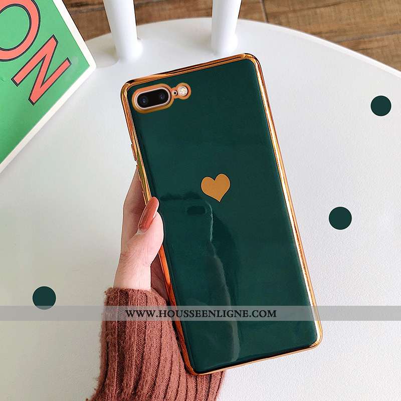 Housse iPhone 8 Plus Silicone Tendance Rouge Tout Compris Étui Placage Coque