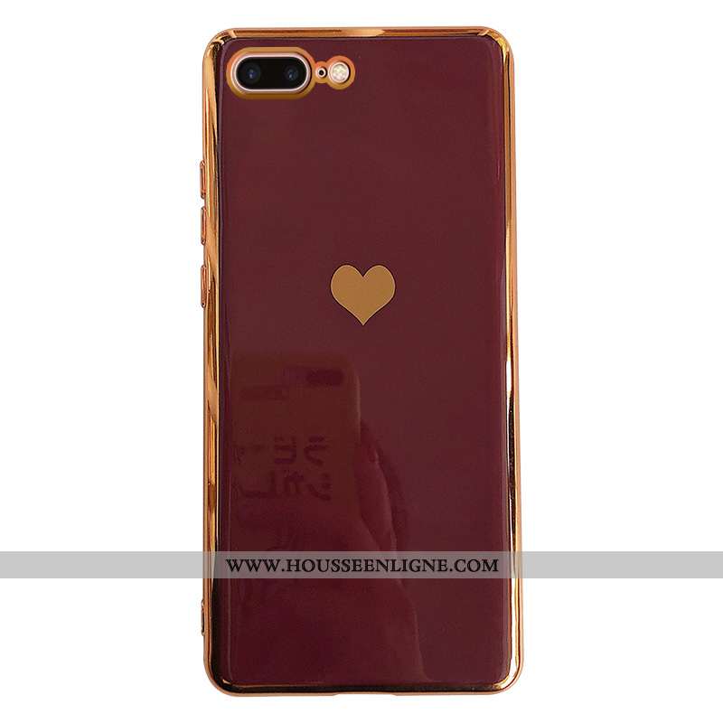 Housse iPhone 8 Plus Silicone Tendance Rouge Tout Compris Étui Placage Coque