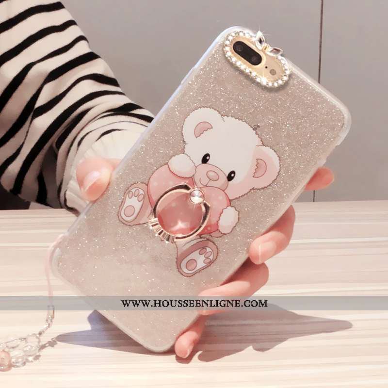 Housse iPhone 8 Plus Tendance Légère Créatif Téléphone Portable Charmant Support Personnalité Blanch