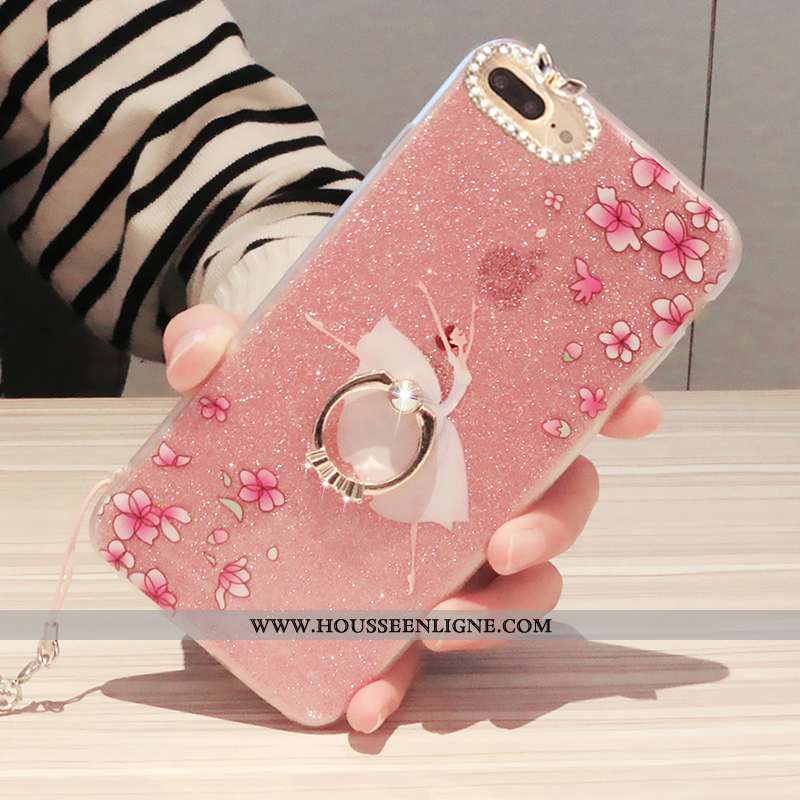 Housse iPhone 8 Plus Tendance Légère Créatif Téléphone Portable Charmant Support Personnalité Blanch