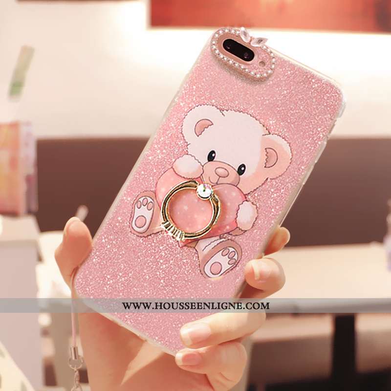Housse iPhone 8 Plus Tendance Légère Créatif Téléphone Portable Charmant Support Personnalité Blanch