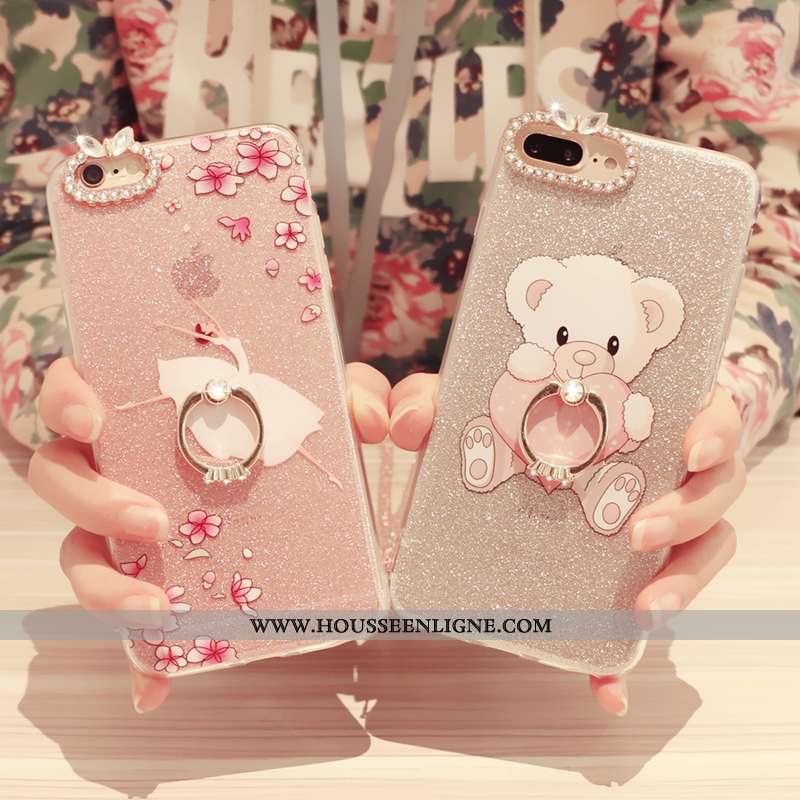 Housse iPhone 8 Plus Tendance Légère Créatif Téléphone Portable Charmant Support Personnalité Blanch