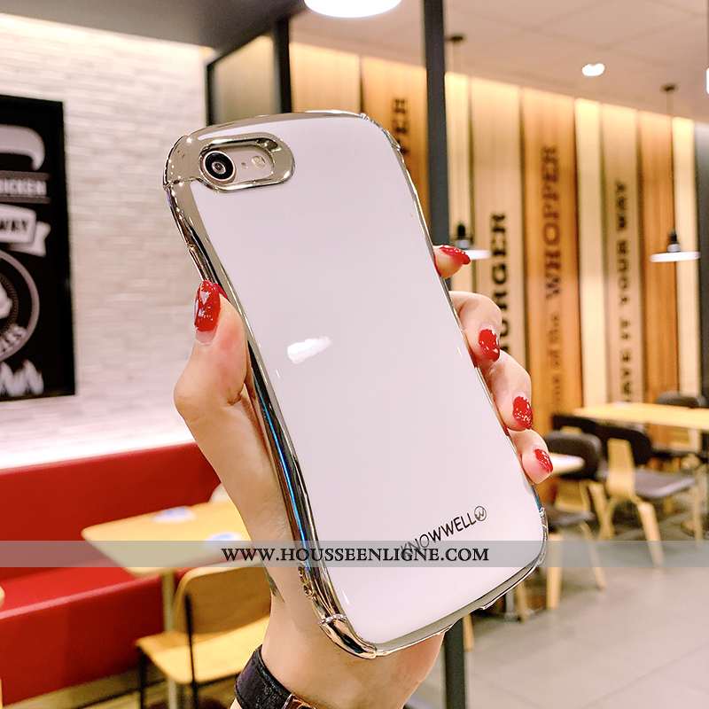 Housse iPhone 8 Protection Tendance Tout Compris Placage Petit Vent Bleu