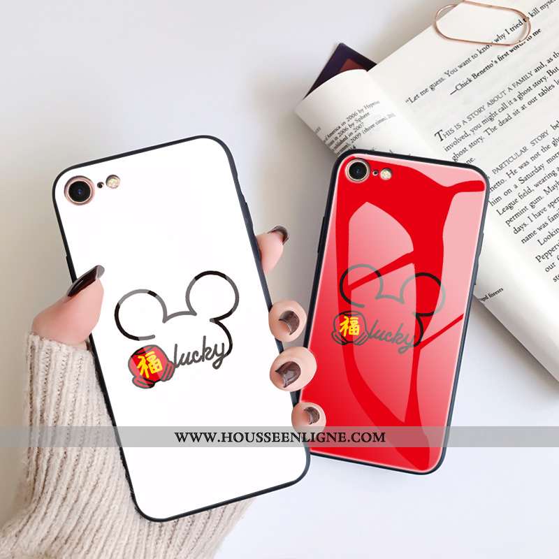 Housse iPhone 8 Protection Verre Téléphone Portable Nouveau Personnalité Tout Compris Fluide Doux Ro