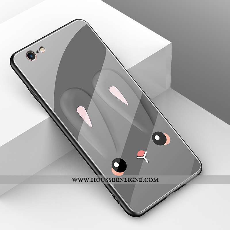 Housse iPhone 8 Verre Créatif Lapin Protection Tout Compris Rose Petit