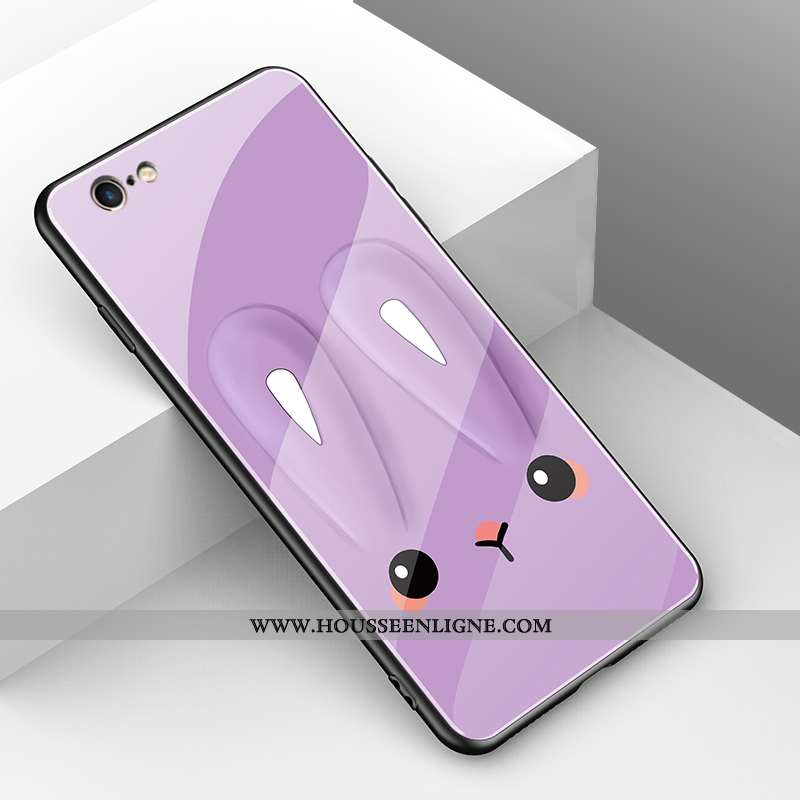Housse iPhone 8 Verre Créatif Lapin Protection Tout Compris Rose Petit