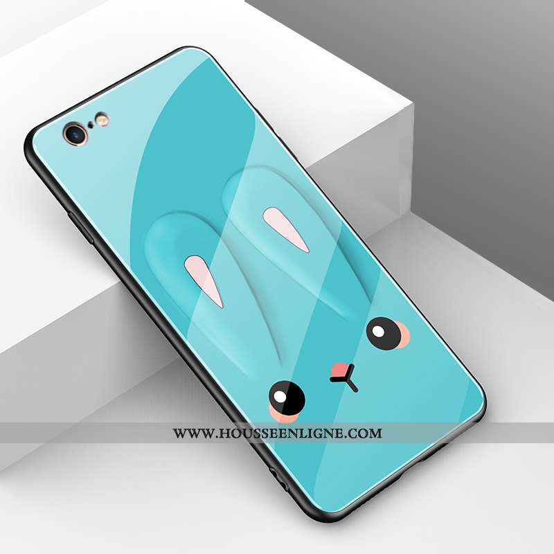 Housse iPhone 8 Verre Créatif Lapin Protection Tout Compris Rose Petit