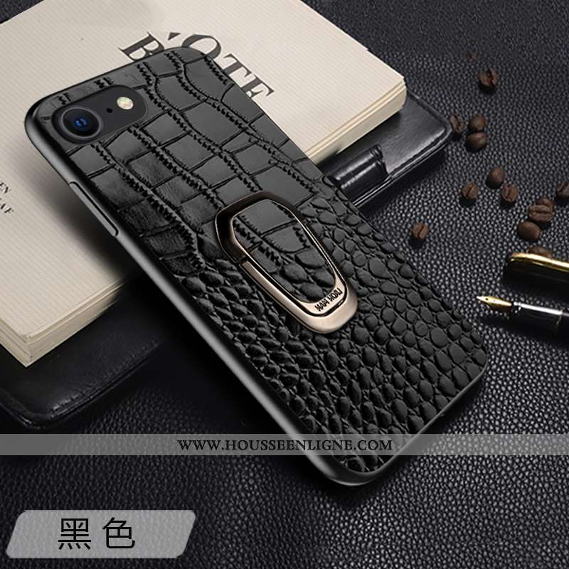 Housse iPhone Se (nouveau) Légère Cuir Luxe Incassable Tout Compris À Bord Haute Marron