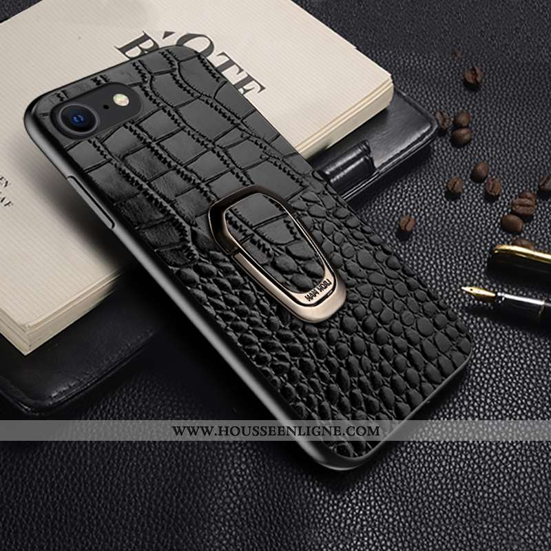 Housse iPhone Se (nouveau) Légère Cuir Luxe Incassable Tout Compris À Bord Haute Marron