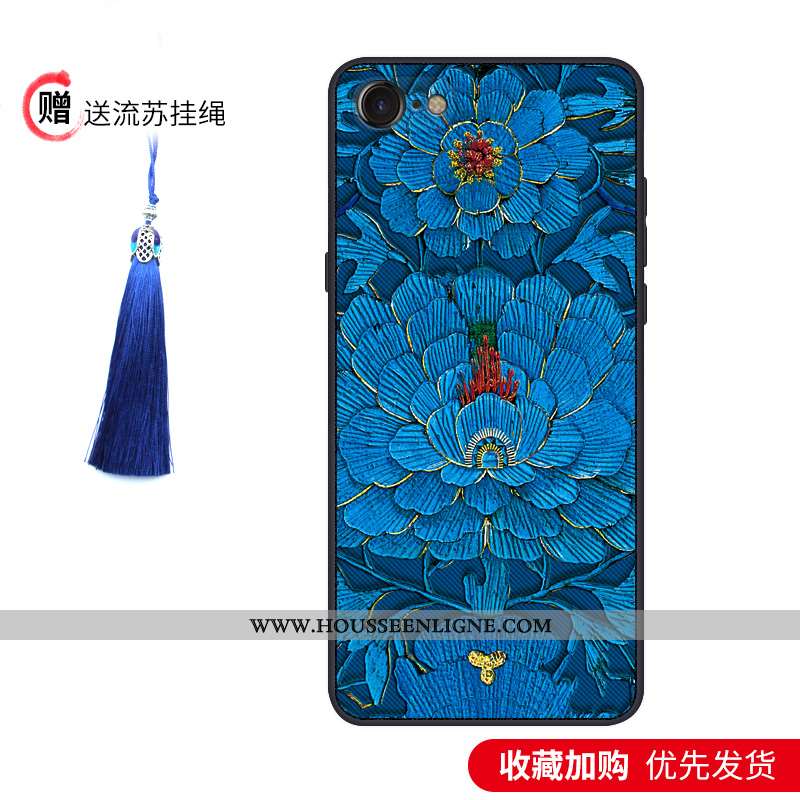 Housse iPhone Se (nouveau) Légère Fluide Doux Vent Délavé En Daim Personnalité Téléphone Portable Cr