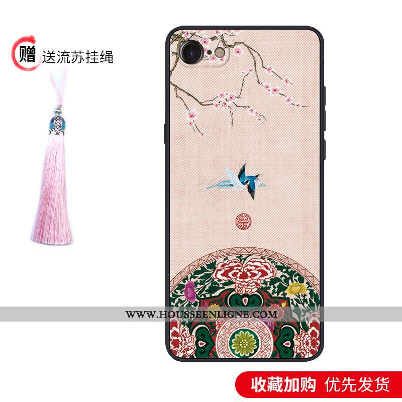 Housse iPhone Se (nouveau) Légère Fluide Doux Vent Délavé En Daim Personnalité Téléphone Portable Cr