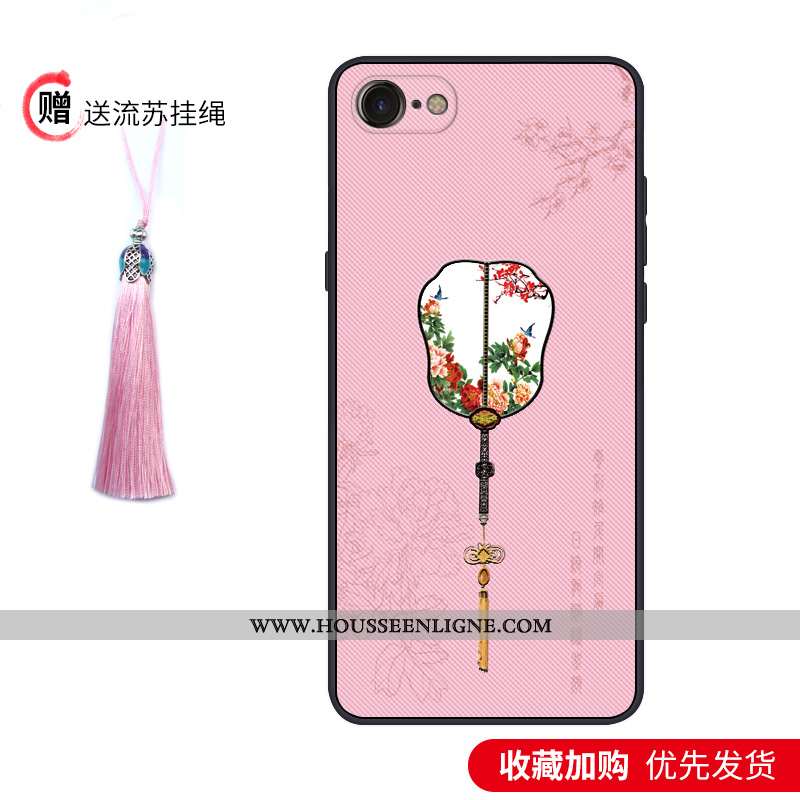Housse iPhone Se (nouveau) Légère Fluide Doux Vent Délavé En Daim Personnalité Téléphone Portable Cr