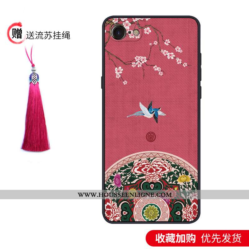 Housse iPhone Se (nouveau) Légère Fluide Doux Vent Délavé En Daim Personnalité Téléphone Portable Cr