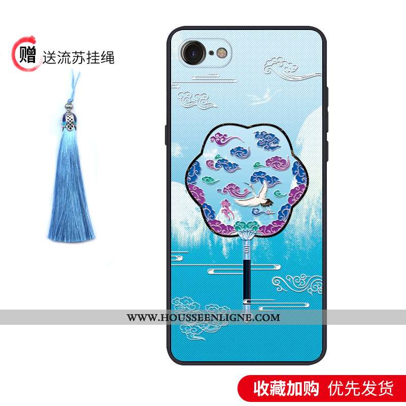 Housse iPhone Se (nouveau) Légère Fluide Doux Vent Délavé En Daim Personnalité Téléphone Portable Cr