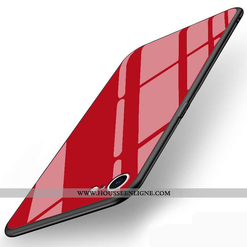 Housse iPhone Se (nouveau) Personnalité Mode Nouveau Verre Protection Simple Tout Compris Rouge