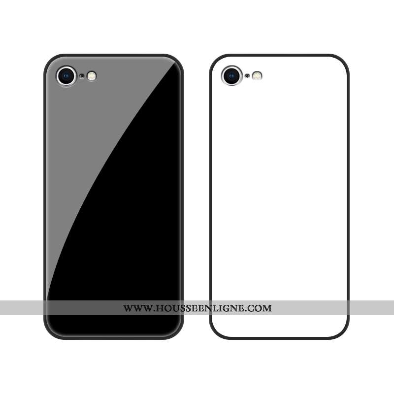 Housse iPhone Se (nouveau) Personnalité Mode Nouveau Verre Protection Simple Tout Compris Rouge