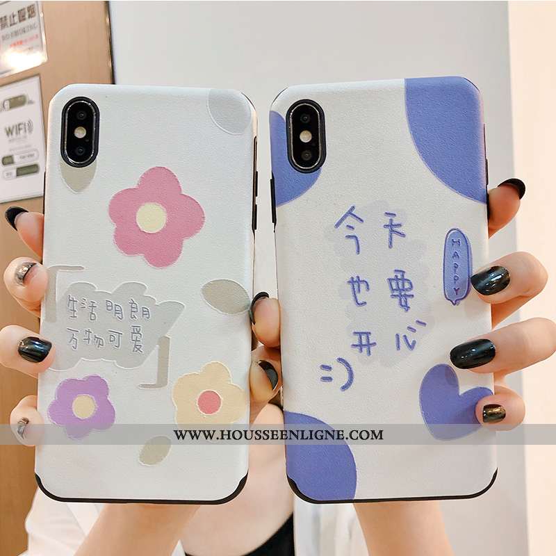 Housse iPhone X Créatif Ultra Vent Incassable Téléphone Portable Personnalité Légère Bleu