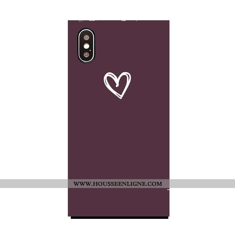 Housse iPhone X Délavé En Daim Fluide Doux Étui Rouge Téléphone Portable Petit Coque