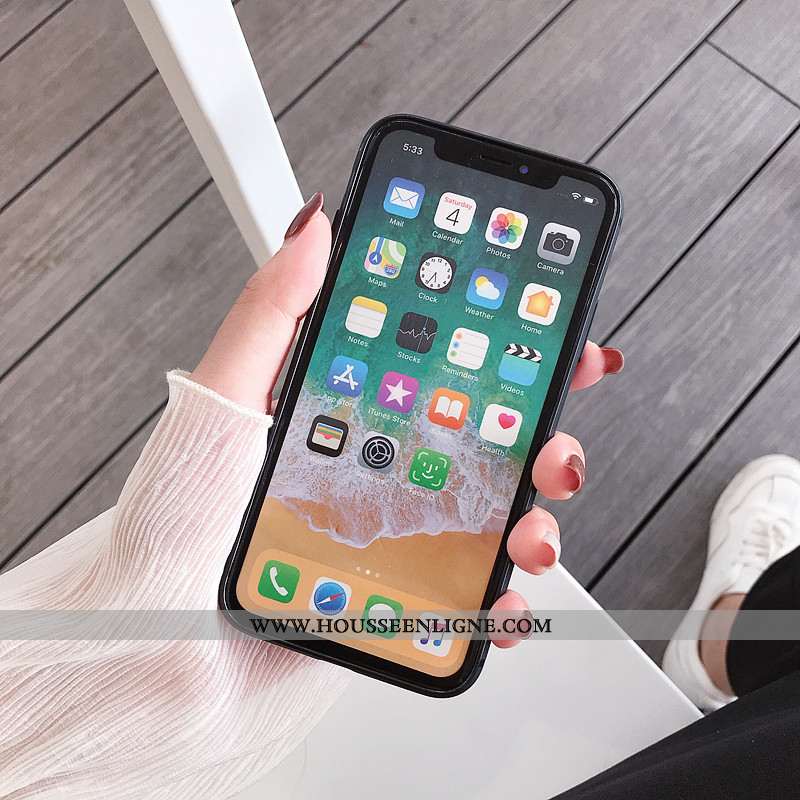 Housse iPhone X Délavé En Daim Fluide Doux Étui Rouge Téléphone Portable Petit Coque