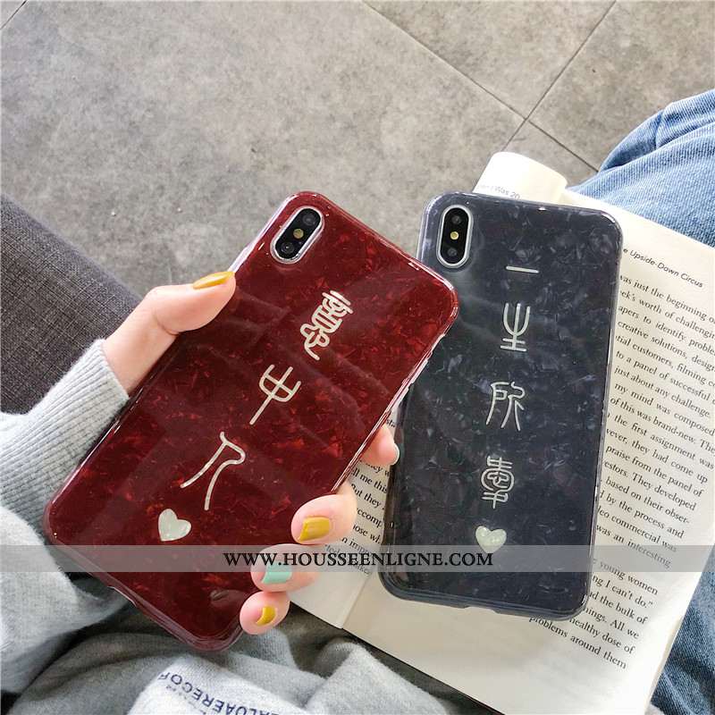 Housse iPhone X Fluide Doux Silicone Téléphone Portable Coque Amoureux Étui Tout Compris Rouge