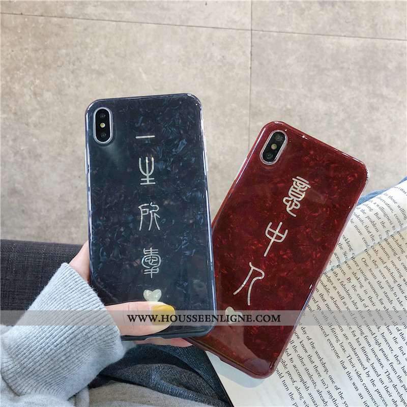 Housse iPhone X Fluide Doux Silicone Téléphone Portable Coque Amoureux Étui Tout Compris Rouge