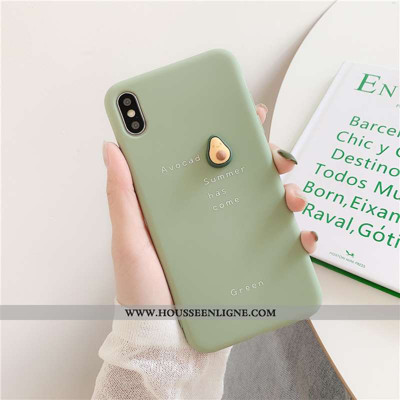 Housse iPhone X Fluide Doux Silicone Téléphone Portable Créatif Coque Bovins Frais Rose