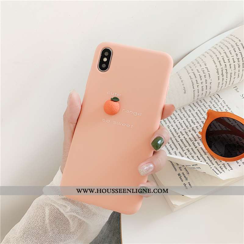 Housse iPhone X Fluide Doux Silicone Téléphone Portable Créatif Coque Bovins Frais Rose