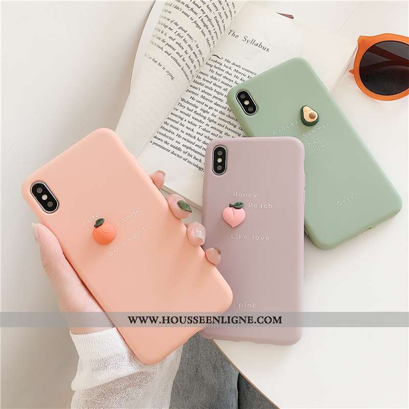 Housse iPhone X Fluide Doux Silicone Téléphone Portable Créatif Coque Bovins Frais Rose