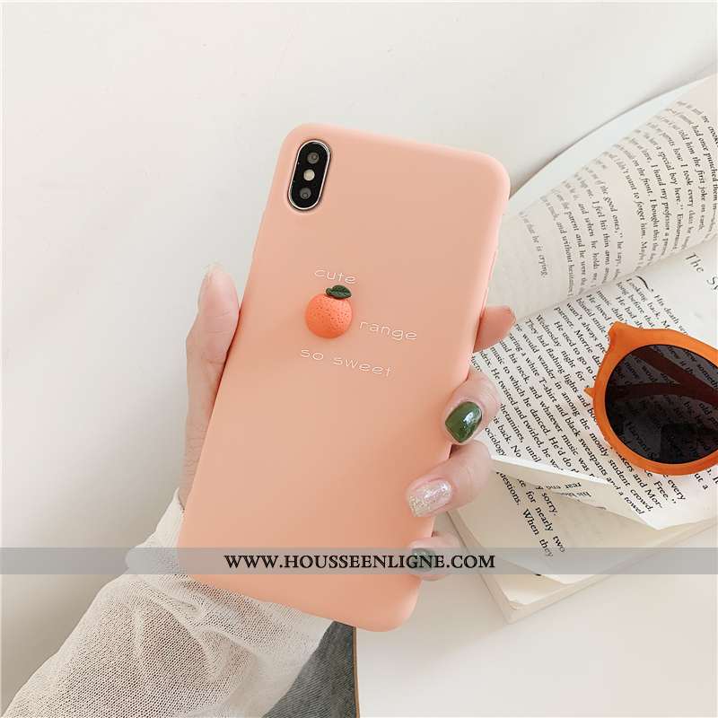 Housse iPhone X Fluide Doux Silicone Téléphone Portable Créatif Coque Bovins Frais Rose