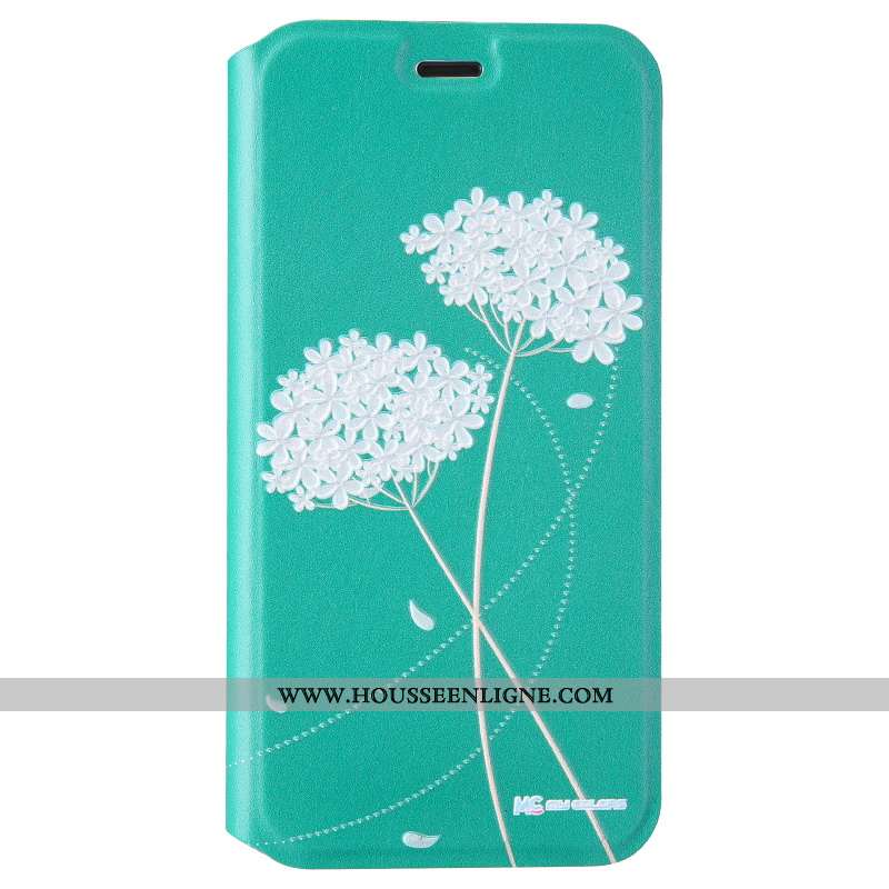Housse iPhone X Protection Gaufrage Bleu Dessin Animé Tout Compris Incassable
