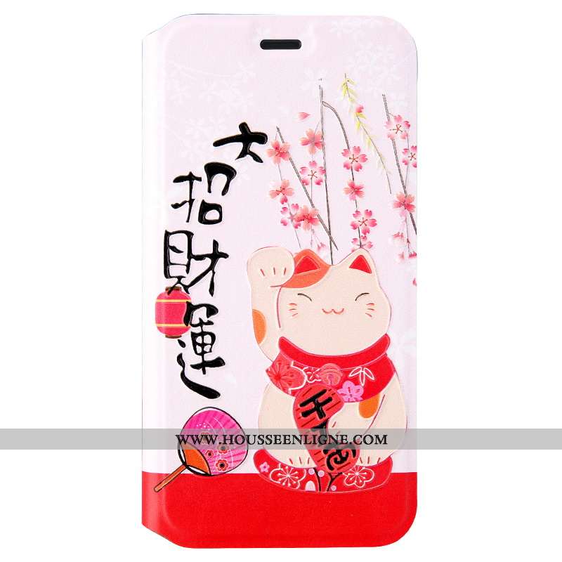 Housse iPhone X Protection Gaufrage Bleu Dessin Animé Tout Compris Incassable