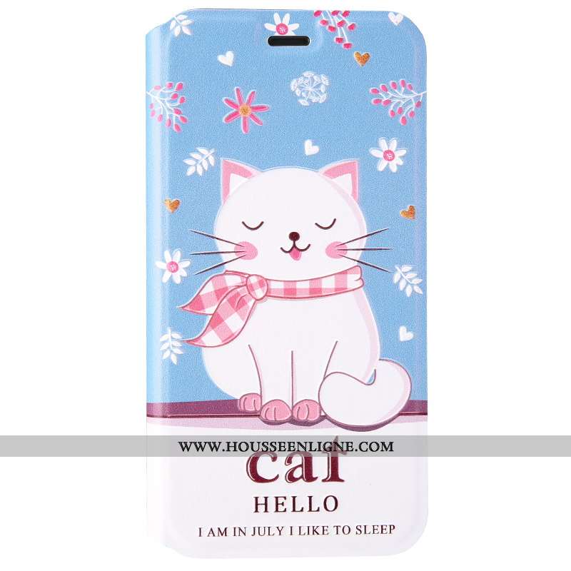 Housse iPhone X Protection Gaufrage Bleu Dessin Animé Tout Compris Incassable