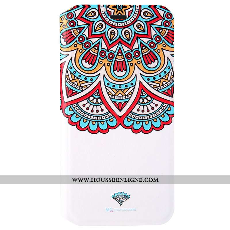 Housse iPhone X Protection Gaufrage Bleu Dessin Animé Tout Compris Incassable