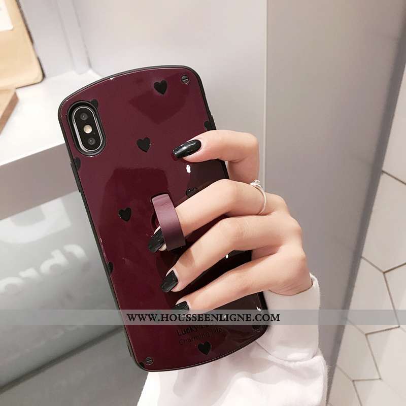 Housse iPhone X Protection Tendance Support Amoureux Bleu Téléphone Portable Étui