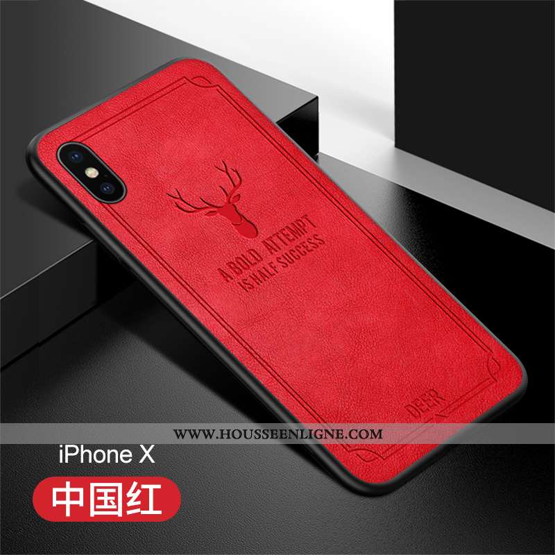 Housse iPhone X Protection Ultra Incassable Cuir Étui Vert Légère Orange
