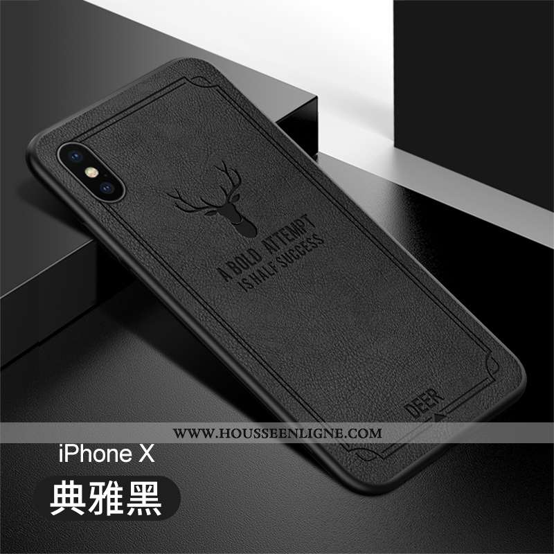 Housse iPhone X Protection Ultra Incassable Cuir Étui Vert Légère Orange