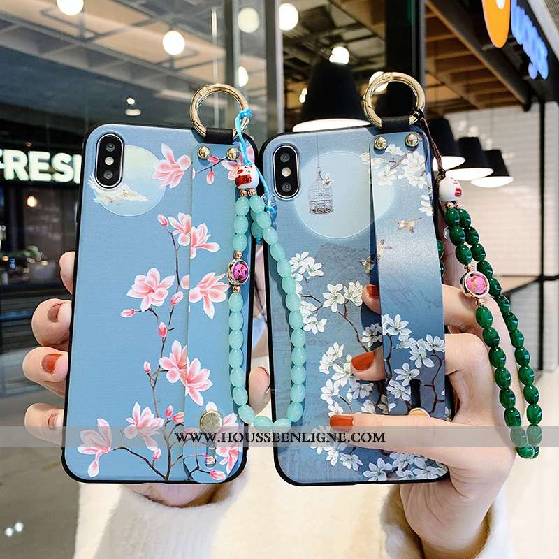 Housse iPhone X Silicone Protection Bleu Petit Incassable Fluide Doux Frais