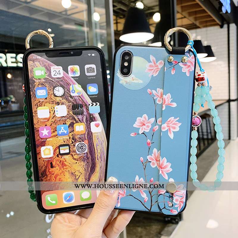Housse iPhone X Silicone Protection Bleu Petit Incassable Fluide Doux Frais