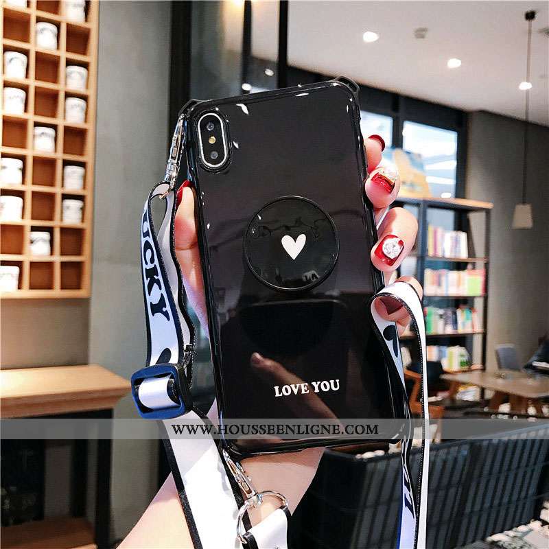 Housse iPhone X Tendance Légère Blanc Téléphone Portable Amoureux Simple Incassable Blanche