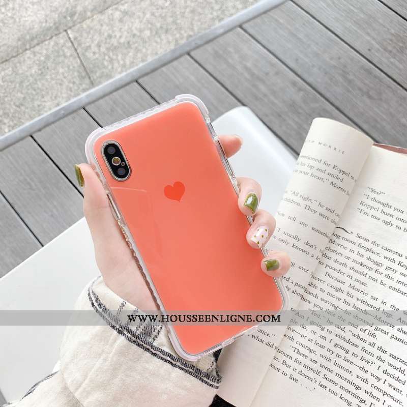 Housse iPhone X Tendance Silicone Incassable Amour Coque Couleur Unie Vert Verte