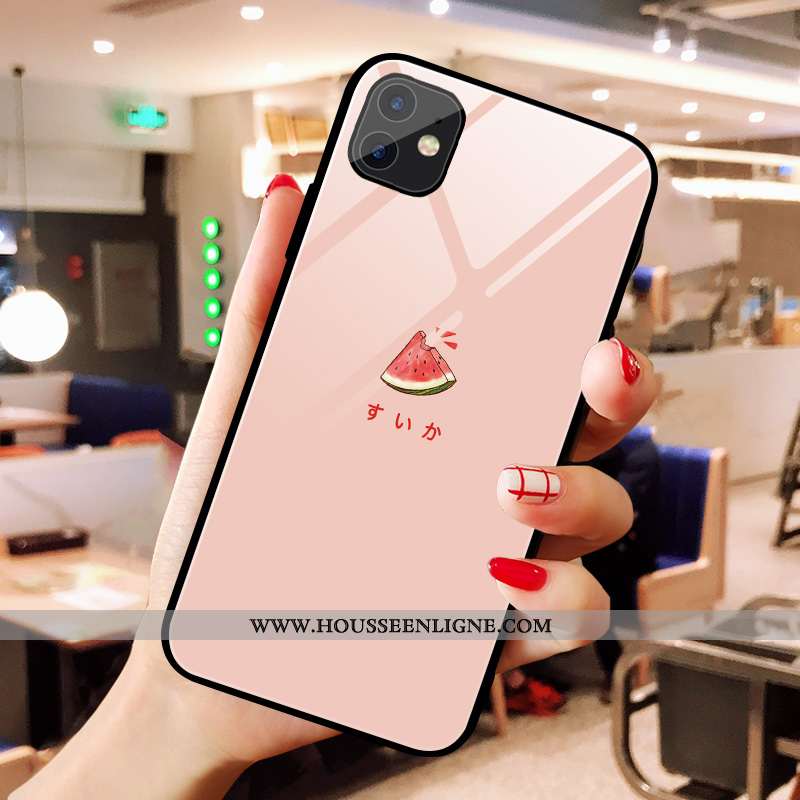 Housse iPhone X Verre Charmant Petit Vent Coque Amoureux Rose