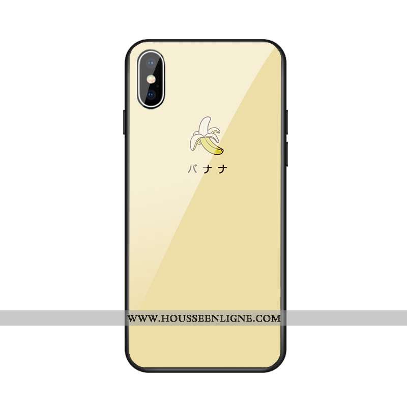 Housse iPhone X Verre Charmant Petit Vent Coque Amoureux Rose