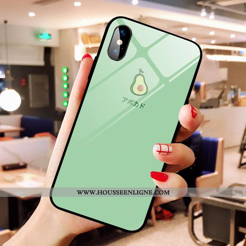 Housse iPhone X Verre Fruit Jaune Bovins Petit Net Rouge Frais